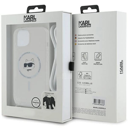 Karl Lagerfeld IML Choupette Head &amp; Cord MagSafe case for iPhone 13 / 14 / 15 - transparent_6