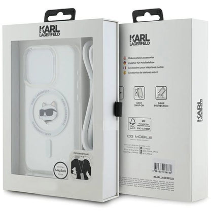 Karl Lagerfeld IML Choupette Head &amp; Cord MagSafe case for iPhone 13 Pro Max - transparent_6