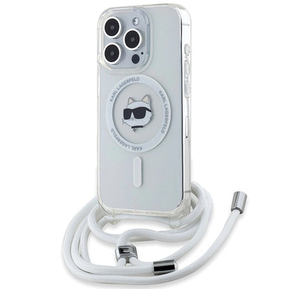 Karl Lagerfeld IML Choupette Head &amp; Cord MagSafe case for iPhone 14 Pro - transparent_0