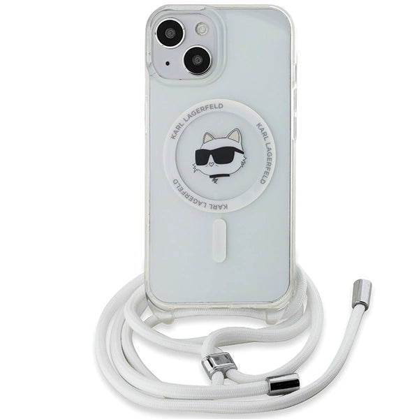 Karl Lagerfeld IML Choupette Head &amp; Cord MagSafe case for iPhone 14 / 13 / 15 - transparent_1