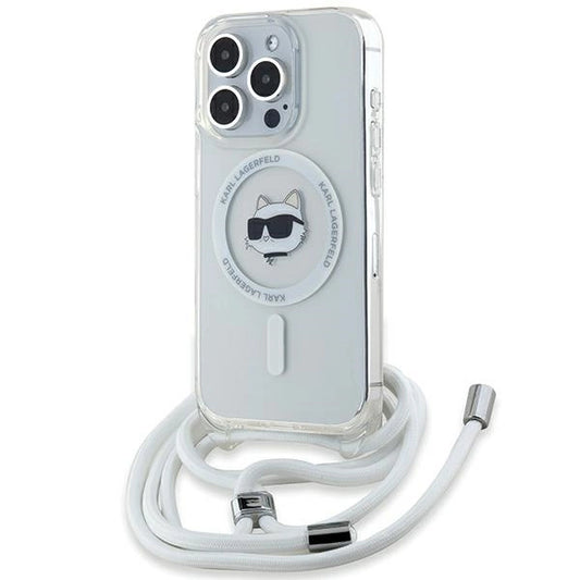 Karl Lagerfeld IML Choupette Head &amp; Cord MagSafe case for iPhone 14 Pro Max - transparent_0