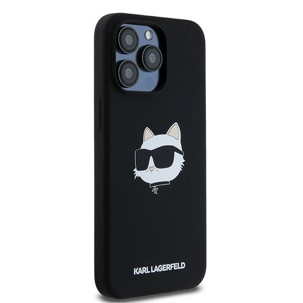 Karl Lagerfeld Silicone Choupette Head MagSafe case for iPhone 15 Pro - black_3