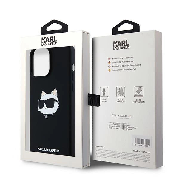 Karl Lagerfeld Silicone Choupette Head MagSafe case for iPhone 15 Pro - black_7
