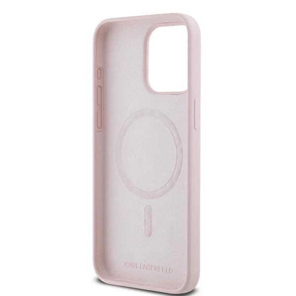 Karl Lagerfeld Silicone Karl&amp;Choupette MagSafe case for iPhone 15 Pro - pink_6