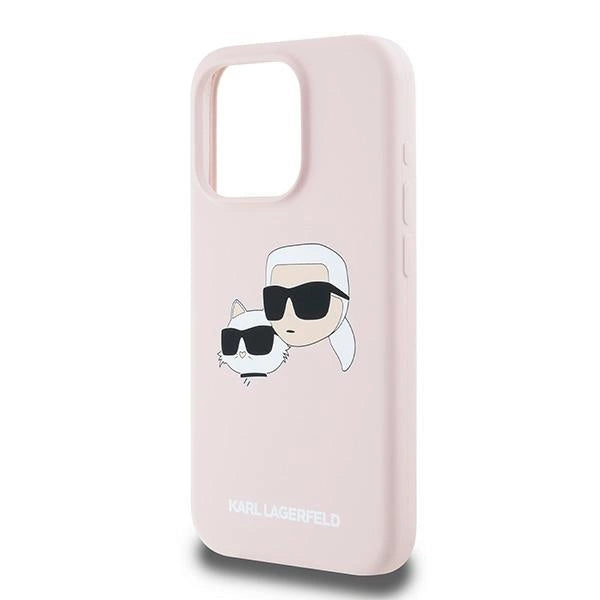 Karl Lagerfeld Silicone Karl&amp;Choupette MagSafe case for iPhone 15 Pro - pink_5