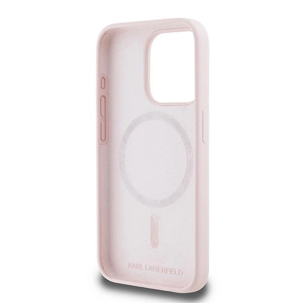 Karl Lagerfeld Silicone Karl&amp;Choupette MagSafe case for iPhone 15 Pro - pink_6