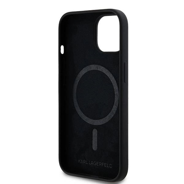 Karl Lagerfeld Silicone Karl&amp;Choupette MagSafe case for iPhone 15 Plus / 14 Plus - black_6