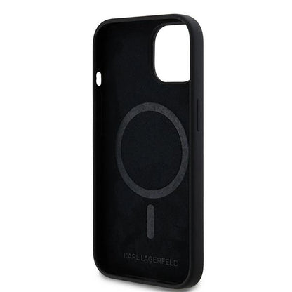 Karl Lagerfeld Silicone Karl&amp;Choupette MagSafe case for iPhone 15 Plus / 14 Plus - black_6