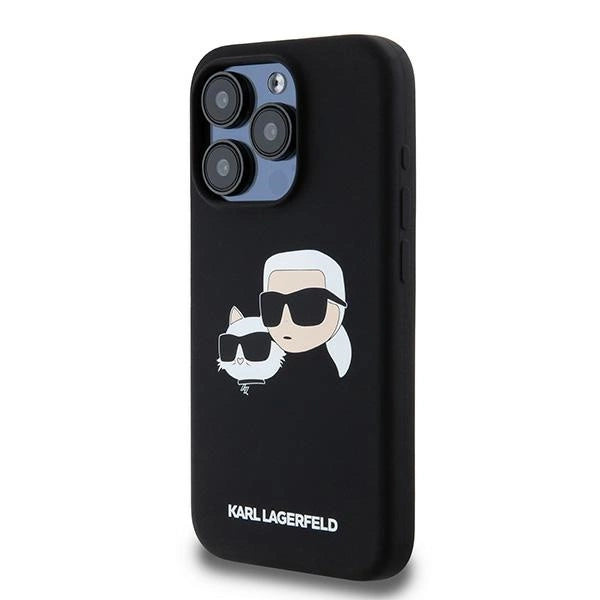 Karl Lagerfeld Silicone Karl&amp;Choupette MagSafe case for iPhone 15 Pro Max - black_1