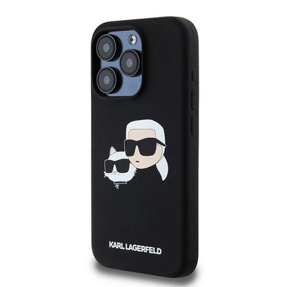 Karl Lagerfeld Silicone Karl&amp;Choupette MagSafe case for iPhone 15 Pro Max - black_1