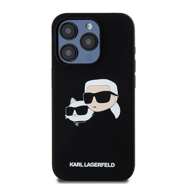 Karl Lagerfeld Silicone Karl&amp;Choupette MagSafe case for iPhone 15 Pro Max - black_2