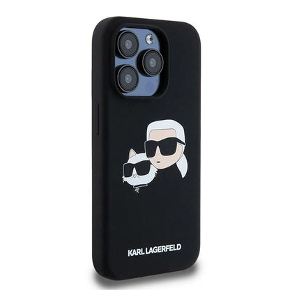 Karl Lagerfeld Silicone Karl&amp;Choupette MagSafe case for iPhone 15 Pro Max - black_3