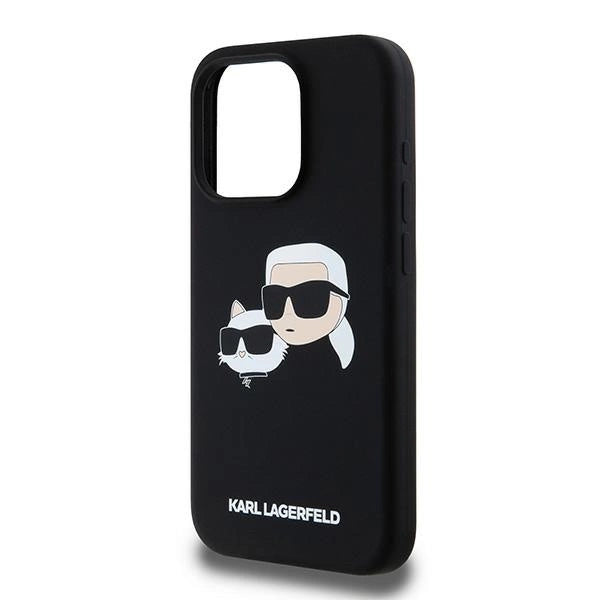 Karl Lagerfeld Silicone Karl&amp;Choupette MagSafe case for iPhone 15 Pro Max - black_5