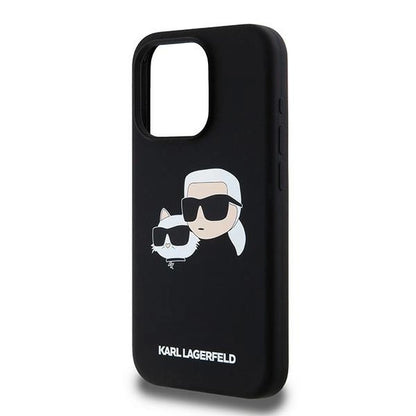 Karl Lagerfeld Silicone Karl&amp;Choupette MagSafe case for iPhone 15 Pro Max - black_5