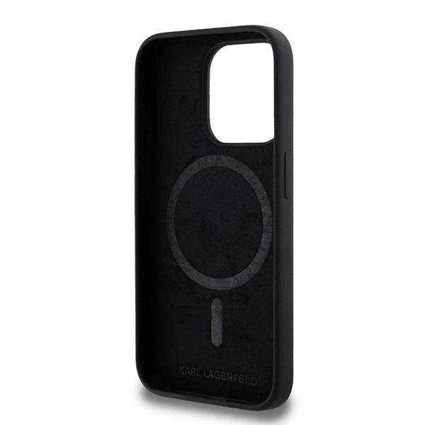 Karl Lagerfeld Silicone Karl&amp;Choupette MagSafe case for iPhone 15 Pro Max - black_6