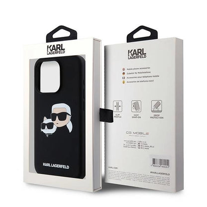 Karl Lagerfeld Silicone Karl&amp;Choupette MagSafe case for iPhone 15 Pro Max - black_7