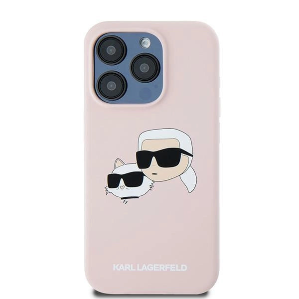 Karl Lagerfeld Silicone Karl&amp;Choupette MagSafe case for iPhone 15 Pro Max - pink_2