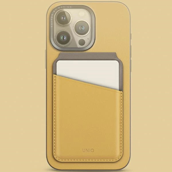 Uniq Lyden DS magnetic RFID wallet with phone stand - yellow-gray_1