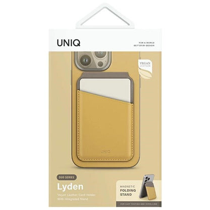 Uniq Lyden DS magnetic RFID wallet with phone stand - yellow-gray_6