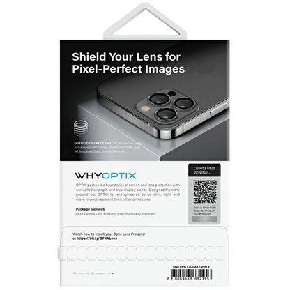 Uniq Optix Glass Aluminum Camera Lens Protector for iPhone 14 / 14 Plus Camera Lens with Applicator - Black_3