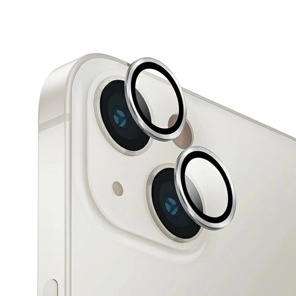 Uniq Optix Aluminum Camera Lens Protector for iPhone 14/14 Plus camera lens with applicator - silver_0
