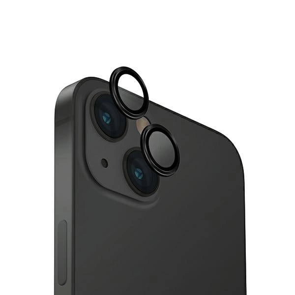 Uniq Optix Glass Aluminum Camera Lens Protector for iPhone 15 / 15 Plus Camera Lens with Applicator - Black_0