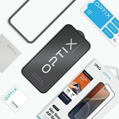 Uniq Optix Matte frosted tempered glass for iPhone 15 Pro with applicator_4