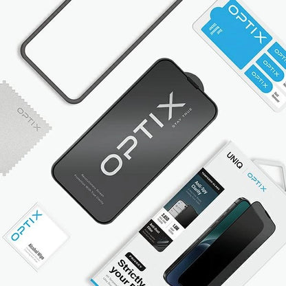 Uniq Optix Privacy Tempered Glass for iPhone 15/14 Pro with Applicator_4
