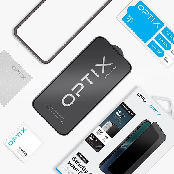 Uniq Optix Privacy tempered glass for iPhone 15 Pro Max with applicator_4