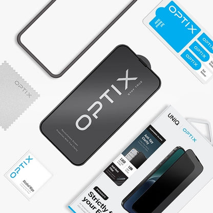 Uniq Optix Privacy tempered glass for iPhone 15 Pro Max with applicator_4