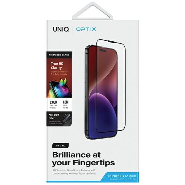 Uniq Optix Vivid glass for iPhone 15 Plus / 14 Pro Max with applicator_5