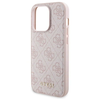 Guess 4G Metal Logo case set for iPhone 14 Pro + 5000mAh MagSafe power bank - pink_5