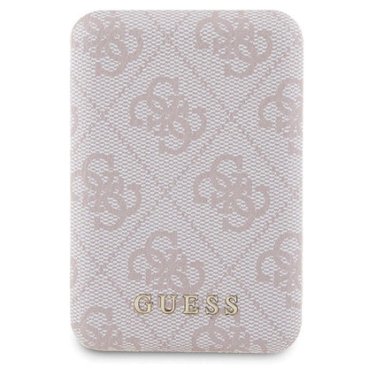 Guess 4G Metal Logo case set for iPhone 14 Pro + 5000mAh MagSafe power bank - pink_7