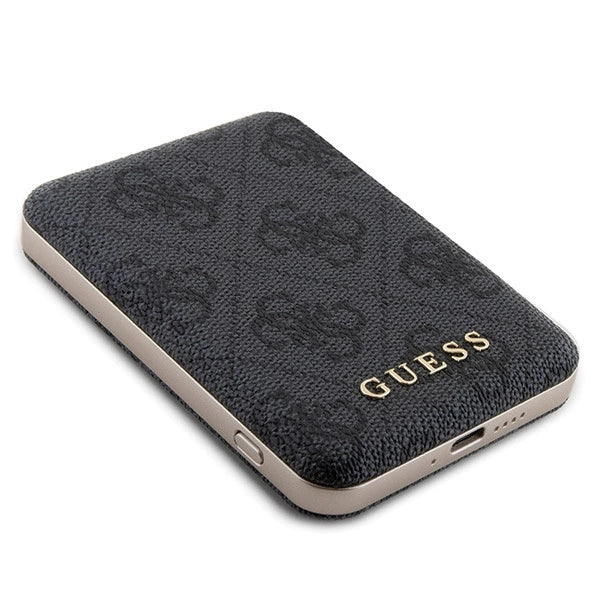 Guess 4G Metal Logo Case Set for iPhone 14 Pro Max + 5000mAh MagSafe Powerbank - Black_9