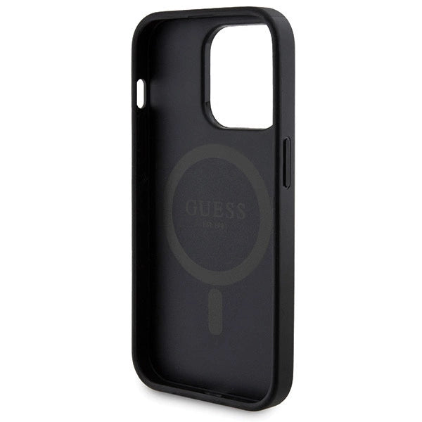 Guess 4G Metal Logo Case Set for iPhone 14 Pro Max + 5000mAh MagSafe Powerbank - Black_6