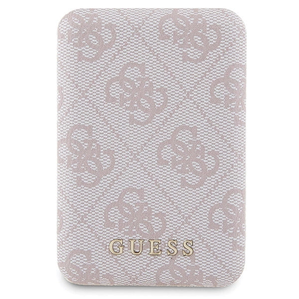 Guess 4G Metal Logo case set for iPhone 15 Pro + 5000mAh MagSafe power bank - pink_7