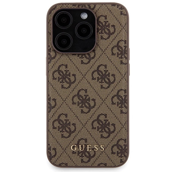 Guess 4G Metal Logo case set for iPhone 15 Pro + 5000mAh MagSafe power bank - brown_2