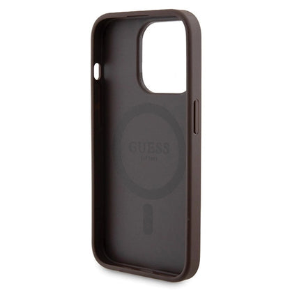 Guess 4G Metal Logo case set for iPhone 15 Pro + 5000mAh MagSafe power bank - brown_6