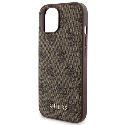 Guess 4G Metal Logo case set for iPhone 15 + 5000mAh MagSafe power bank - brown_5