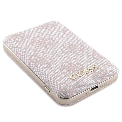 Guess 4G Metal Logo case set for iPhone 15 Pro Max + 5000mAh MagSafe power bank - pink_9