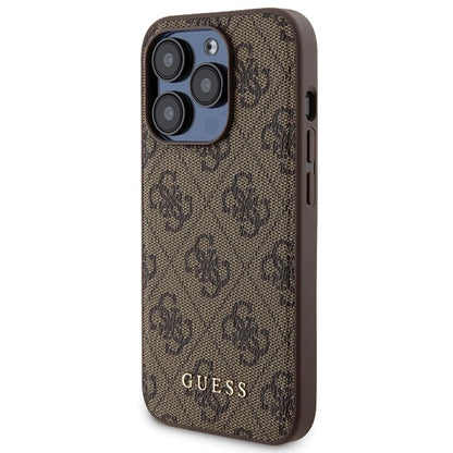 Guess 4G Metal Logo case set for iPhone 15 Pro Max + 5000mAh MagSafe power bank - brown_1