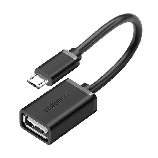 Ugreen US133 10396 micro USB (male) / USB-A (female) OTG cable flat 0.15m - black_0