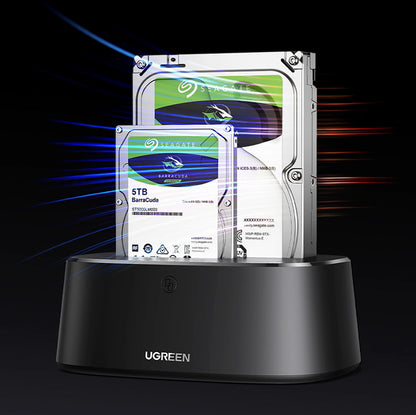 Ugreen CM198 50857 docking station with USB 3.0 for SATA 2.5&quot; 3.5&quot; SSD HHD drives, EU power supply - black_10