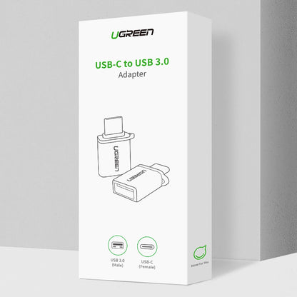 Ugreen US270 USB-C (Male) / USB-A 3.0 (Female) Adapter with Lanyard - Gray_1
