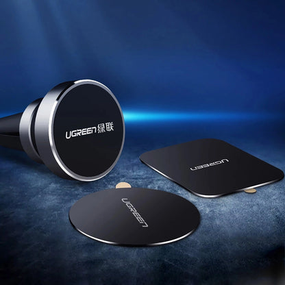 Ugreen LP123 60410 round/rectangular metal plates for magnetic phone holders - black (2 pcs)_6