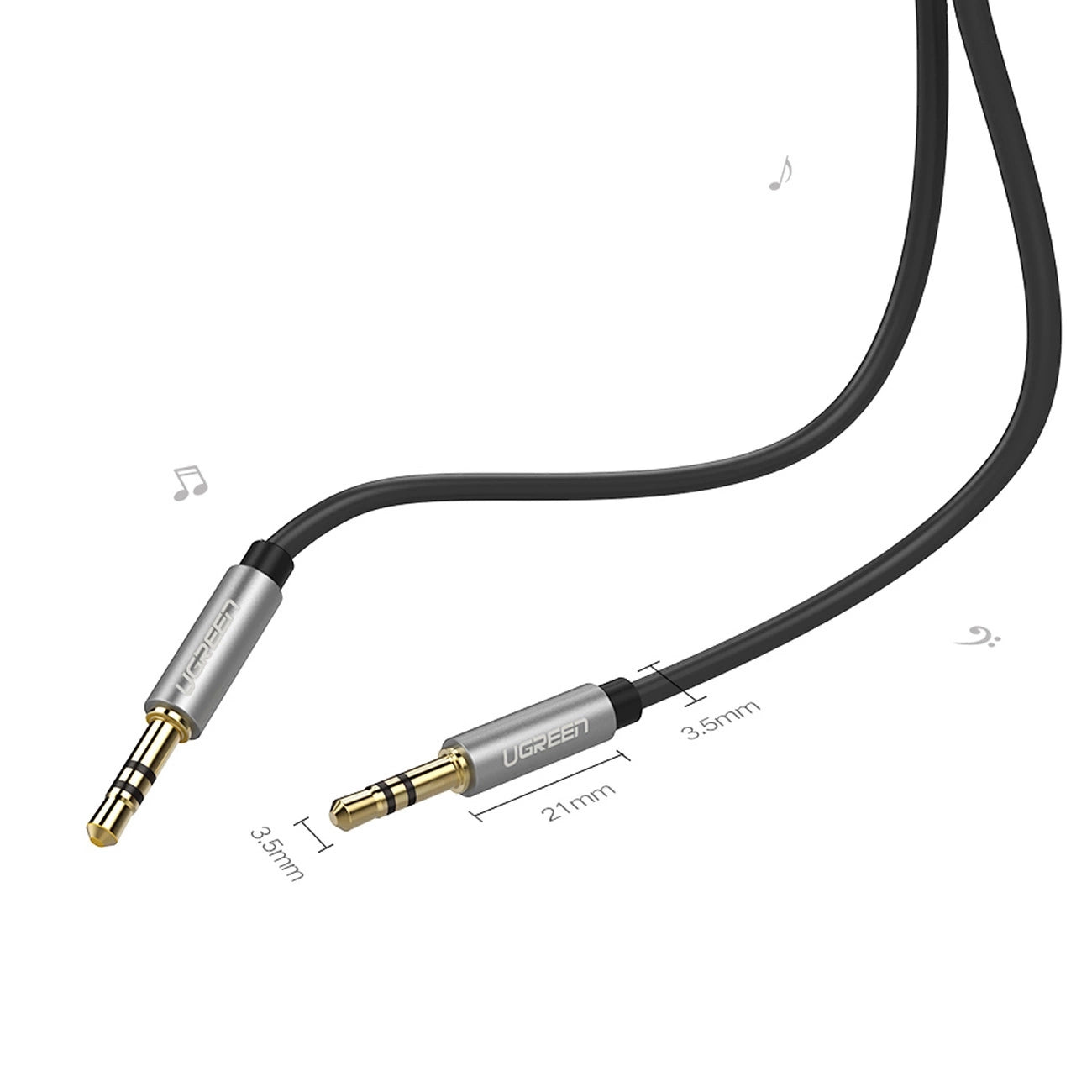 Ugreen AV119 10736 audio cable mini jack 3.5mm / mini jack 3.5mm 3m - black_10