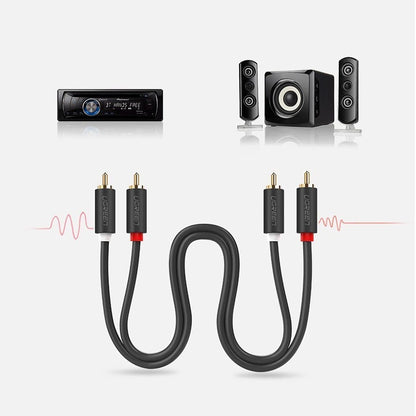Ugreen AV104 10519 audio cable 2RCA (male) / 2RCA (male) 3m - gray_12
