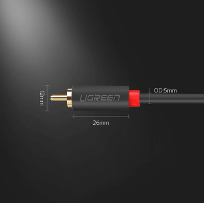 Ugreen AV104 10519 audio cable 2RCA (male) / 2RCA (male) 3m - gray_17
