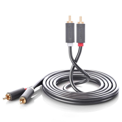 Ugreen AV104 10519 audio cable 2RCA (male) / 2RCA (male) 3m - gray_1