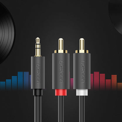 Ugreen AV102 10512 cable 3.5 mm mini jack (male) / 2RCA (male) 3m - gray_8